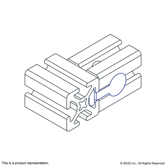3085 - 10 Series 10-32 Double Anchor Slide-in T-Nut