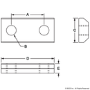 3085 - 10 Series 10-32 Double Anchor Slide-in T-Nut-2