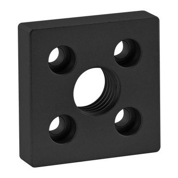 2362-BLACK -  10 Series 5 Hole - Center Tap Base Plate:  2.00" x 2.00"  with 3/4-10 Tap