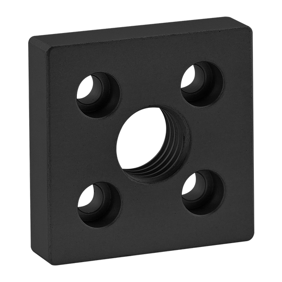 2362-BLACK -  10 Series 5 Hole - Center Tap Base Plate:  2.00" x 2.00"  with 3/4-10 Tap