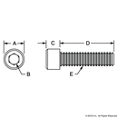 3123 - 5/16-18 x 1.300" Socket Head Cap Screw (SHCS)-2