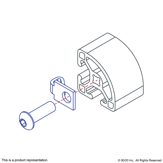 3183 - 10 Series Single Tab End Fastener Clip