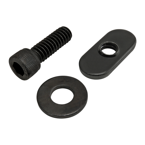 75-3824 -  Bolt Assembly: 1/4-20 x .750" Black SHCS with Washer and Slide-In Economy T-Nut - Centered Thread - Black Zinc