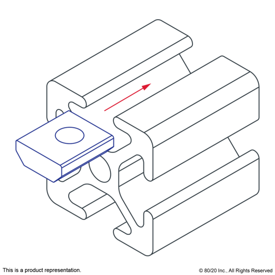 3201 - 15 Series 10-32 Standard Slide-in T-Nut