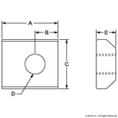 3202 - 15 Series 1/4-20 Standard Slide-in T-Nut-2