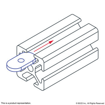 3275  8-32 Slide-in Economy T-Nut - Centered Thread - 0