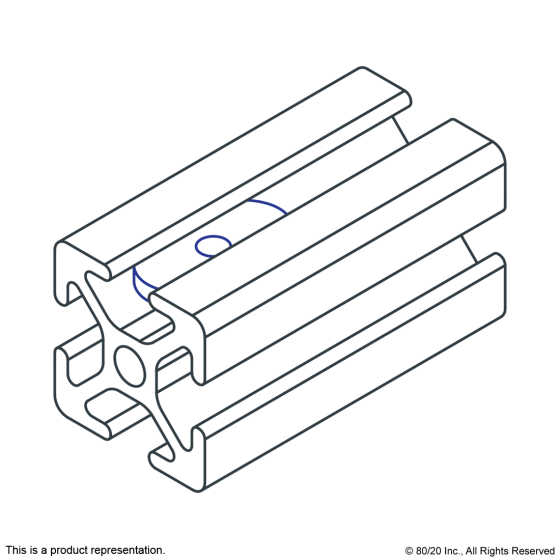 3275  8-32 Slide-in Economy T-Nut - Centered Thread