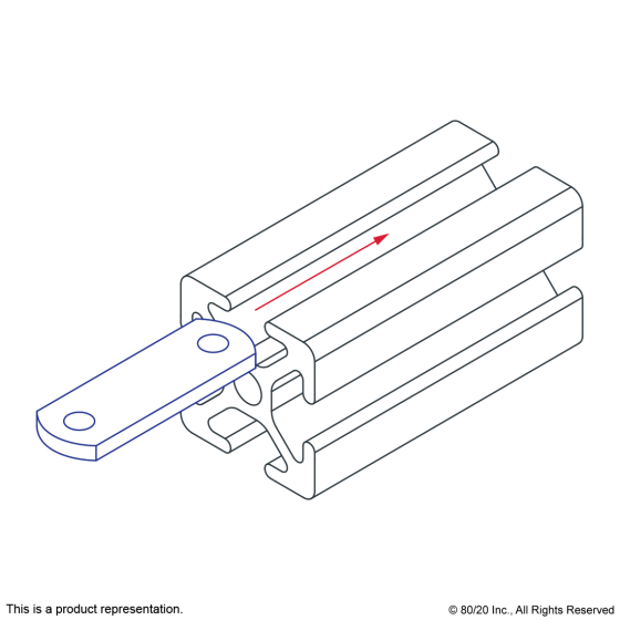 3280 1/4-20 Double Slide-in Economy T-Nut