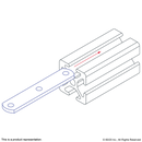 3287 - 1/4-20 Triple Slide-in Economy T-Nut-4