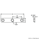 3287 - 1/4-20 Triple Slide-in Economy T-Nut-2