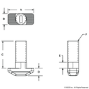 3299 5/16-18 x 1.500" Drop-In T-Slot Stud-2