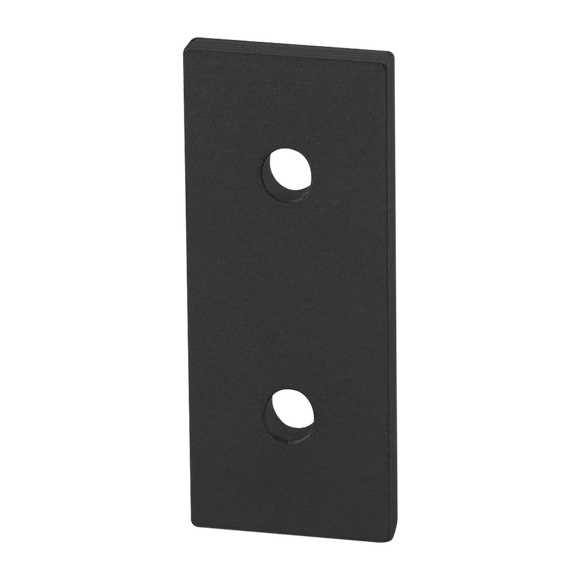 30-4307-BLACK -  30 Series 2 Hole - Straight Flat Plate