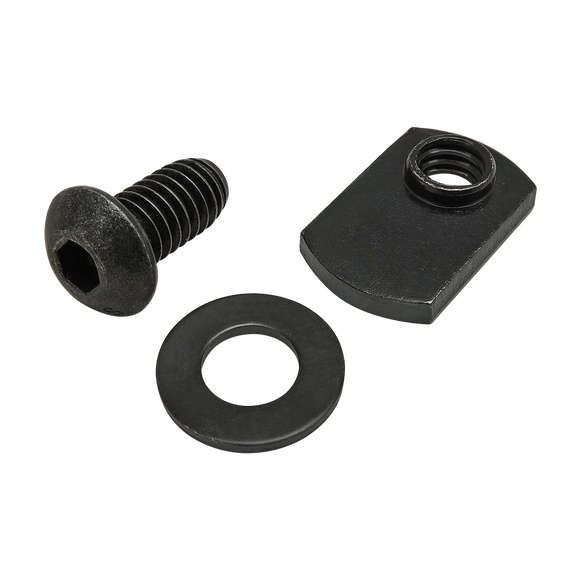 75-3832 -  Bolt Assembly: 5/16-18 x .625" Black BHSCS with Washer and Slide-In Economy T-Nut - Offset Thread - Black Zinc