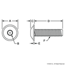 3342 - 1/4-20 x .500" Flanged Button Head Socket Cap Screw (FBHSCS)-2