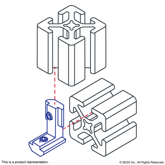 33450 -Hidden Corner Connector: Inside-Inside