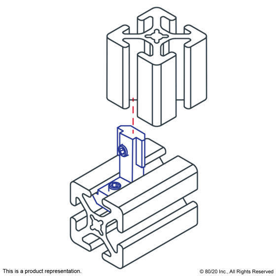 33440 - Hidden Corner Connector: Inside-Inside