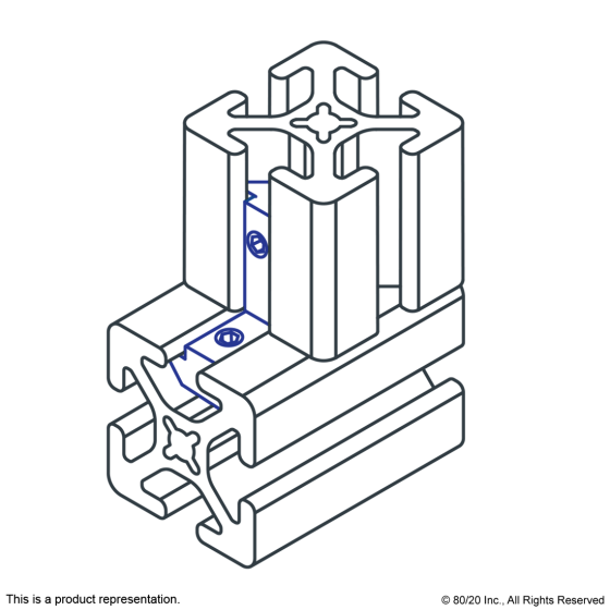 33440 - Hidden Corner Connector: Inside-Inside