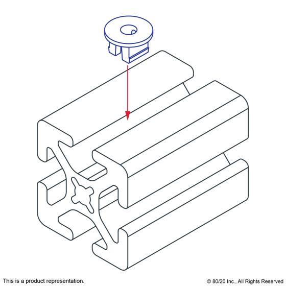 3346 - Nylon T-Slot Nut pkg of 50