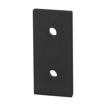 4307-BLACK -  15 Series &amp; Ready Tube 2 Hole - Straight Flat Plate