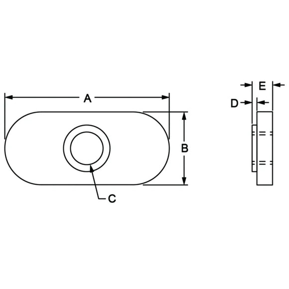 3382 - 1/4-20 Slide-in Economy T-Nut - Centered Thread