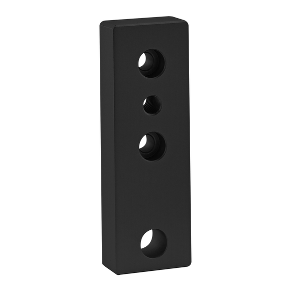 40-2170-BLACK -  40 Series 4 Hole - Leveling Anchoring Base Plate: M10 Tap