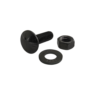3474 -  Bolt Assembly: 5/16-18 x 1.000" Black Slide-In Flanged Economy T-Slot Stud with Washer and Hex Nut - Black Zinc
