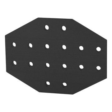 25-4170-BLACK -  25 Series 16 Hole - Cross Flat Plate