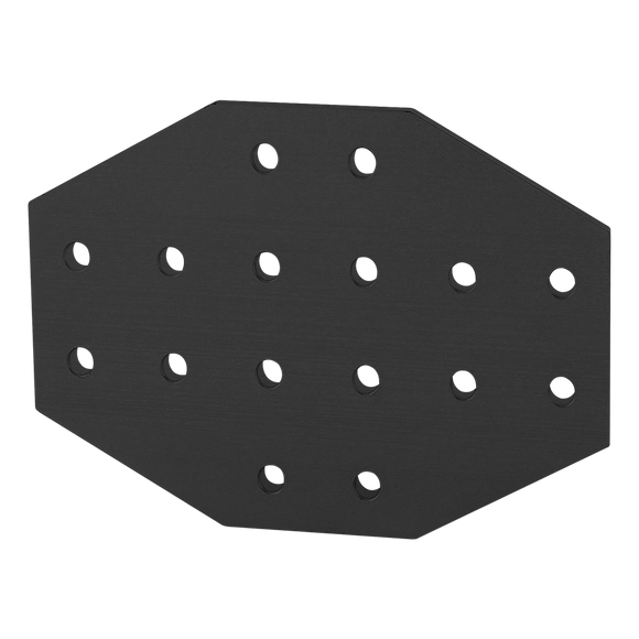 25-4170-BLACK -  25 Series 16 Hole - Cross Flat Plate