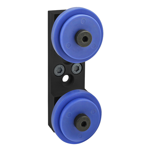 40-2756-BLACK -  40 Series Dual Roller Wheel Bracket Assembly