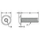 3603 - 1/4-20 x .500" Flanged Button Head Socket Cap Screw (FBHSCS)-2