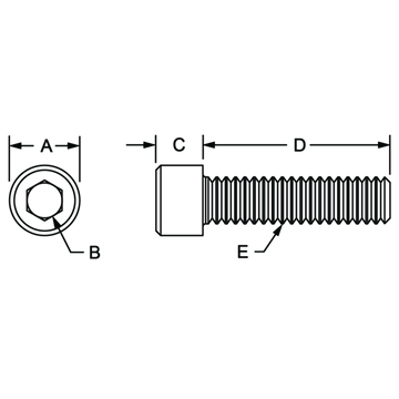 3627 - 5/16-18 x 1.250" Socket Head Cap Screw (SHCS)