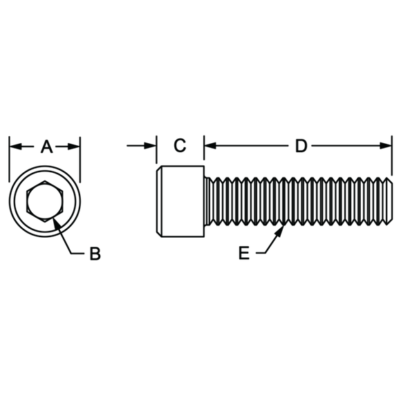 3627 - 5/16-18 x 1.250" Socket Head Cap Screw (SHCS)