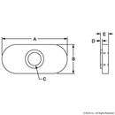 3675 - 1/4-20 Slide-In Economy Stainless T-Nut - Centered Thread-2