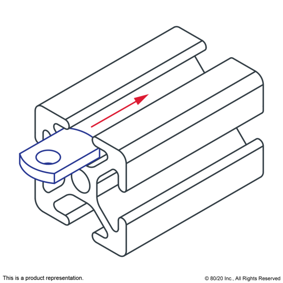 3678 - 5/16-18 Slide-in Economy SS T-Nut - Offset Thread