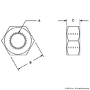 3714 - 5/16-18 Hex Nut-2