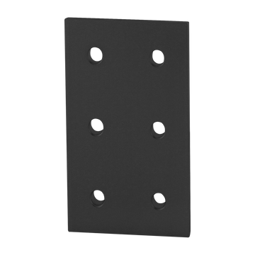 4366-BLACK -  15 Series 6 Hole - Rectangular Flat Plate