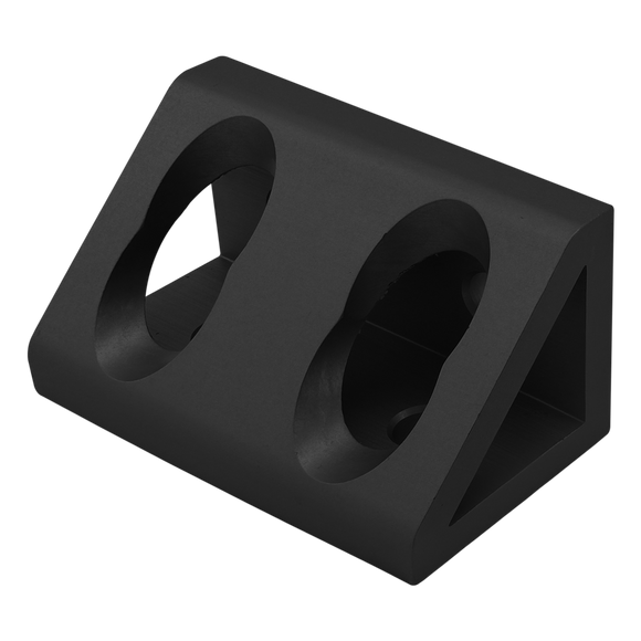 4334-BLACK -  15 Series 4 Hole - Wide Gusseted Inside Corner Bracket