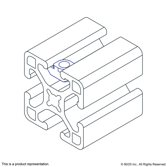 3933 - 15 Series 1/4-20 Standard Drop-in T-Nut