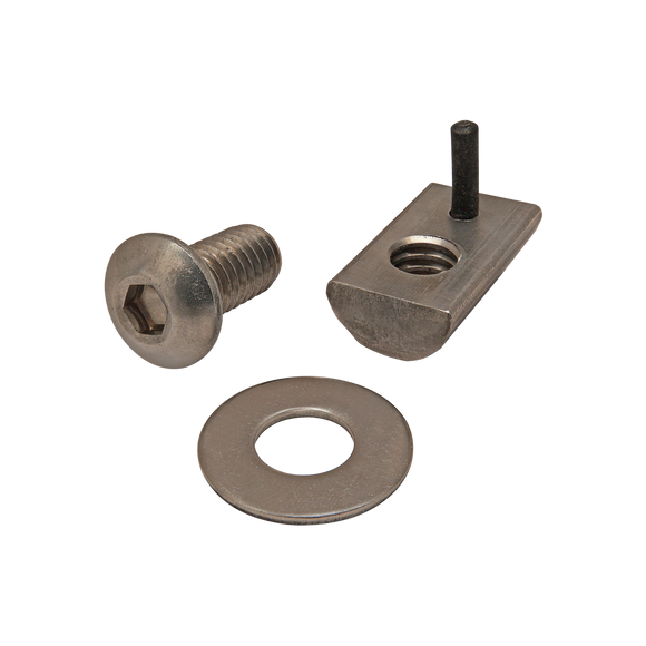 3618 -  Bolt Assembly: SS 5/16-18 x .625" BHSCS with Washer and Roll-In T-Nut with Flex Handle