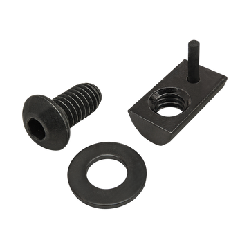 75-3833 -  Bolt Assembly: 5/16-18 x .625" Black BHSCS with Washer and Roll-In T-Nut with Flex Handle - Black Zinc