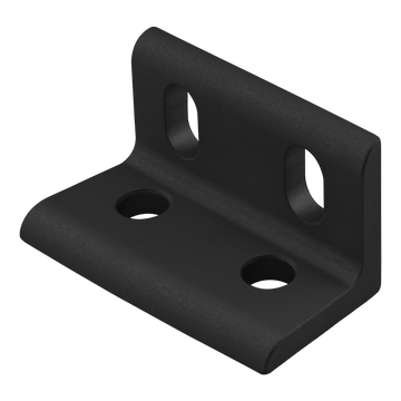 25-4260-BLACK -  25 Series 4 Hole - Wide Slotted Inside Corner Bracket