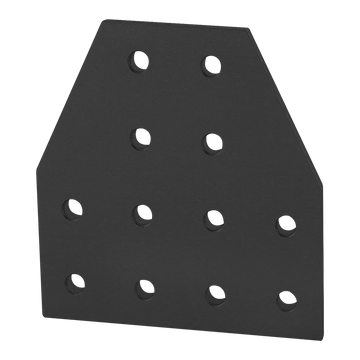 4125-BLACK -  10 Series 12 Hole - Tee Flat Plate