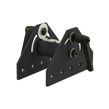 25-4055-BLACK -  25 Series 180 Degree Wide Double Pivot Bracket Assembly with "L" Handle