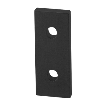 25-4107-BLACK -  25 Series 2 Hole - Straight Flat Plate