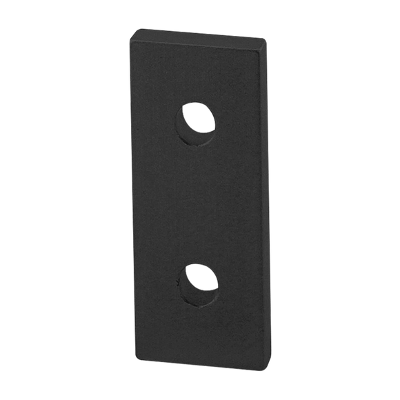 25-4107-BLACK -  25 Series 2 Hole - Straight Flat Plate