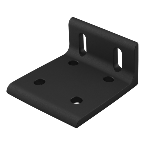 4285-BLACK -  15 Series 6 Hole - Wide 2x4 Slotted Inside Corner Bracket