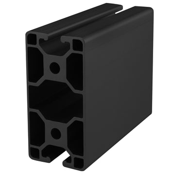 40-4085-LITE-3M-BLACK-FB -  40mm X 80mm LITE T-SLOT EXT CLOSED 3MBAR FULL BLACK ANODIZE
