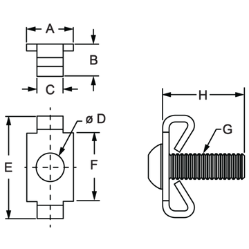 40-3679 - 40 Series Standard End Fastener Clip - 0