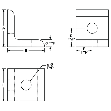 40-4302 - 40 Series 2 Hole Inside - Corner Bracket - 0