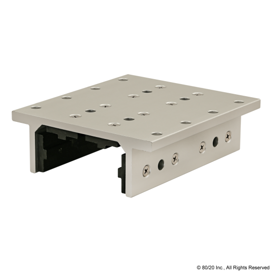 40-6524 - 40 Series 4 Slot Mount - Double Flange Long Standard Linear Bearing with Brake Holes